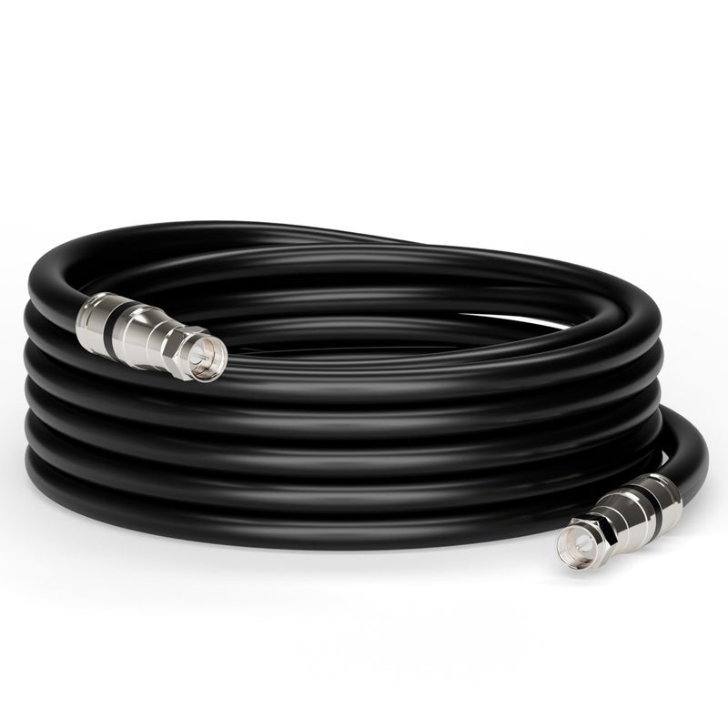 THE CIMPLE CO Coaxial Cable, 25 FT, RG11, Indoor/Outdoor, Dual-Shield, High Speed Internet, Satellite Extension, CATV, UV Resistant, Weather Proof, CL2 Rated, 7.5 Meters, Black - Image 1